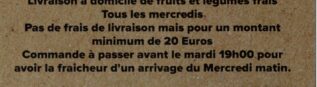 Nouveau ! Livraison à domicile